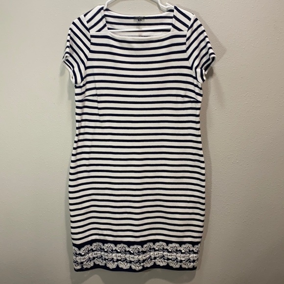 Talbots Dresses & Skirts - 5 for $25 Talbots striped navy white embroidered bottom